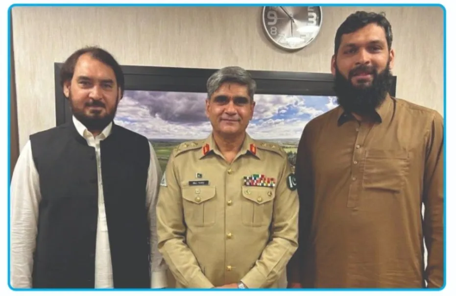 Shabina Asghar & Sons management with a guest at an office meeting